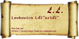 Levkovics László névjegykártya