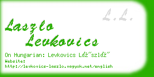 laszlo levkovics business card